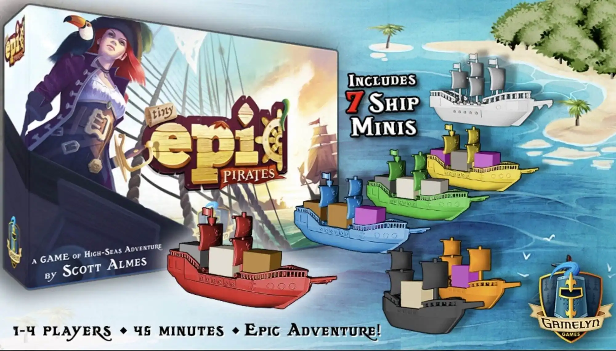 Tiny epic Pirates + Curse of amdiak (udvidelse)